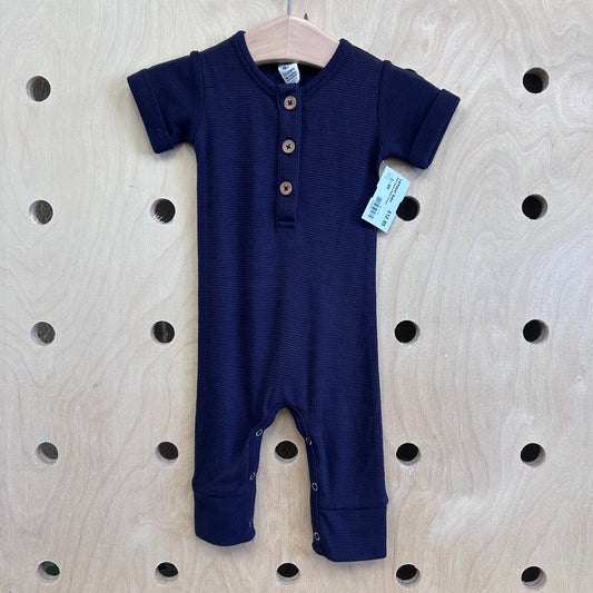 Black BambooWaffle Romper