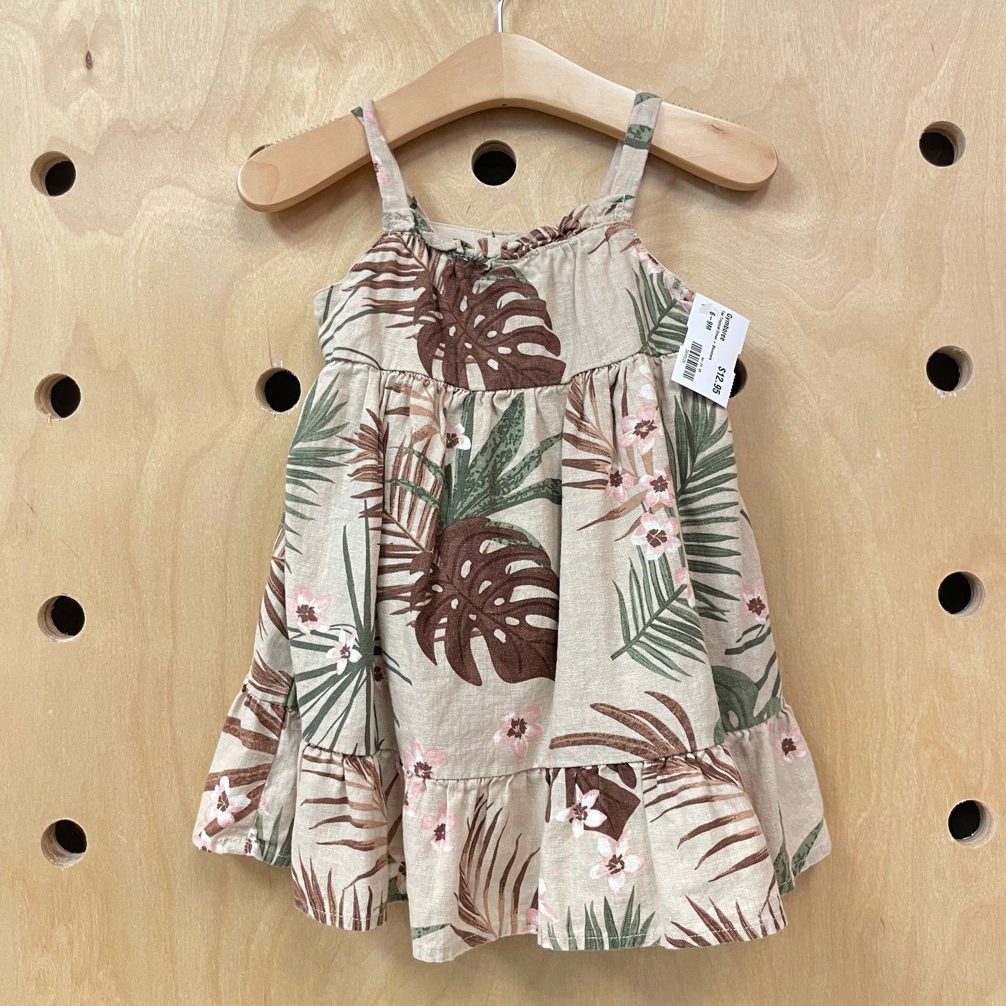 Tan Tropical Dress + Bloomers
