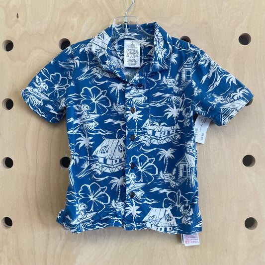 Wood Button Aloha Stitch Shirt