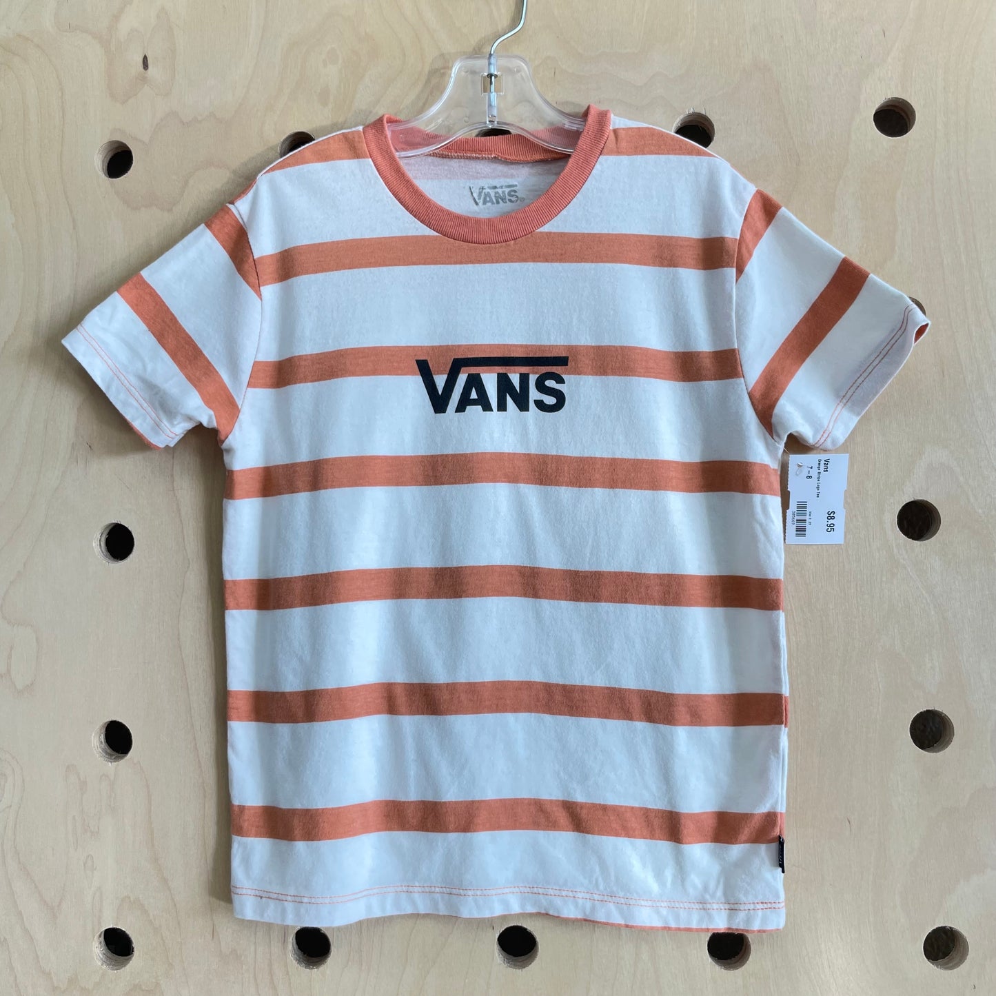 Orange Stripe Logo Tee