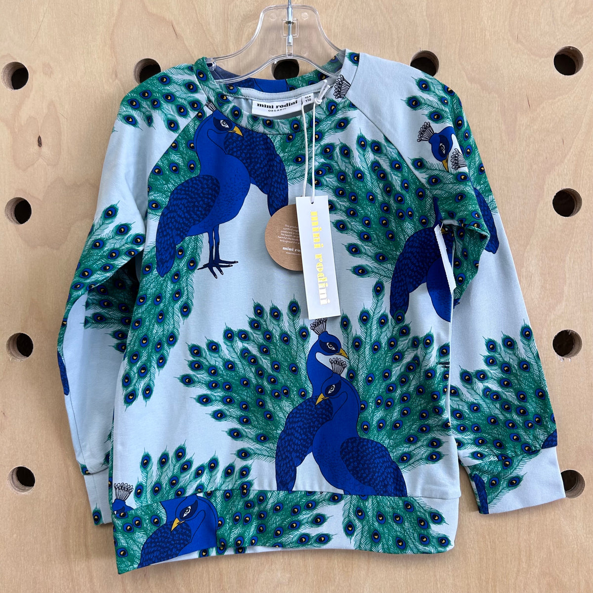 Blue Organic Peacock Top NEW!