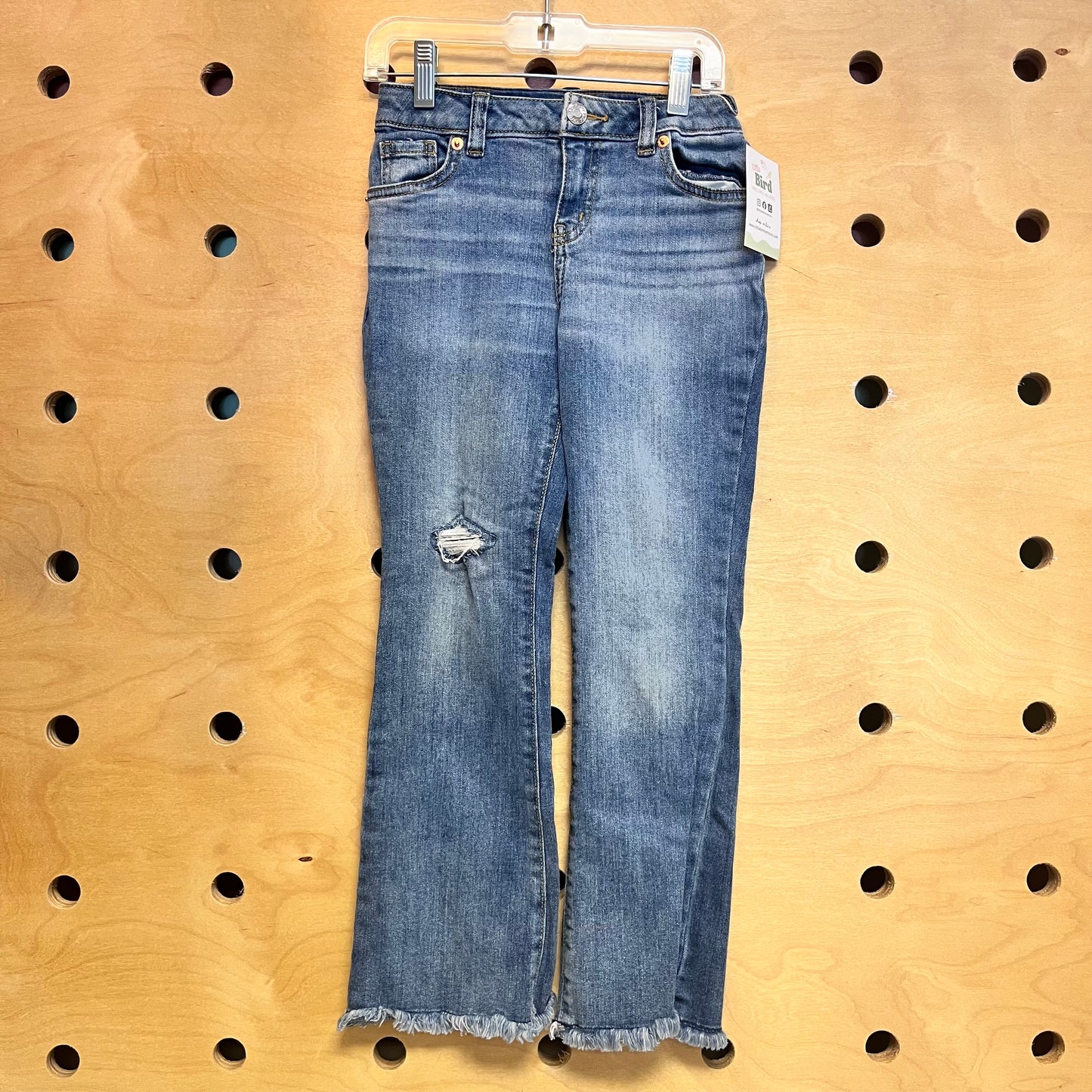 Distressed Stretchy Flare Denim