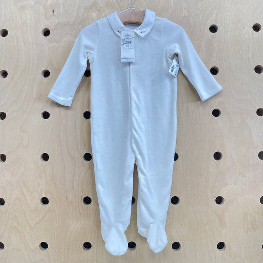 Cream Velour Footies NEW!
