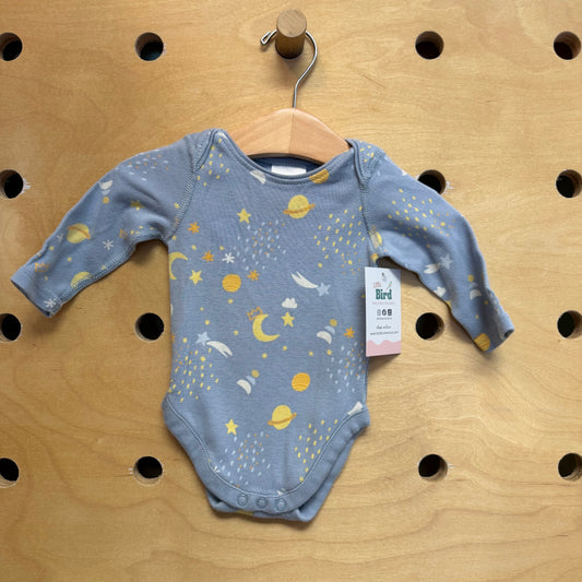 Organic Blue Moons/Planets Bodysuit