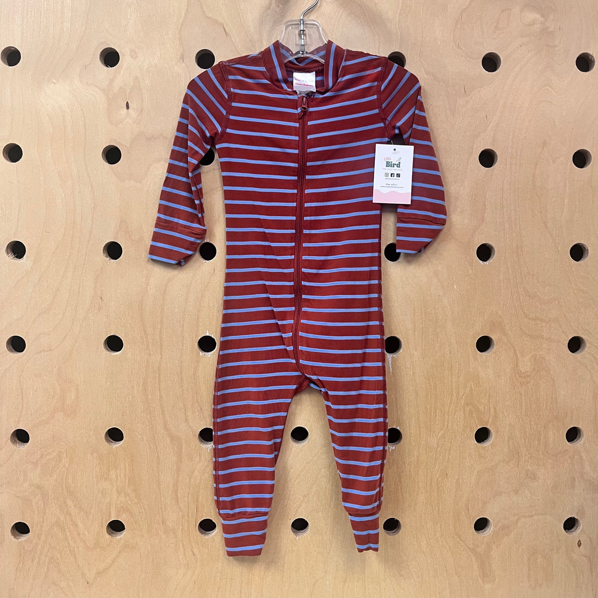 Rust & Aqua Zip Footies