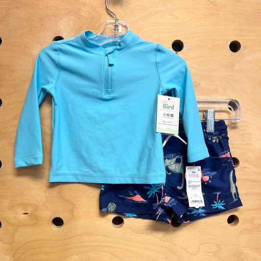 2pc Dinos/Palm Tree Swimsuit NEW!