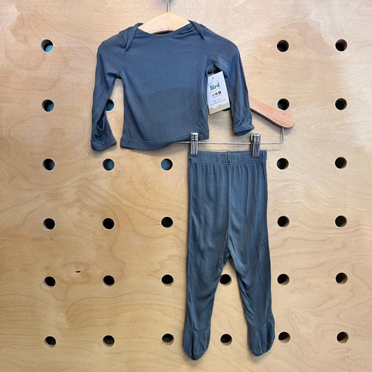 Grey Bamboo Footie Outfit