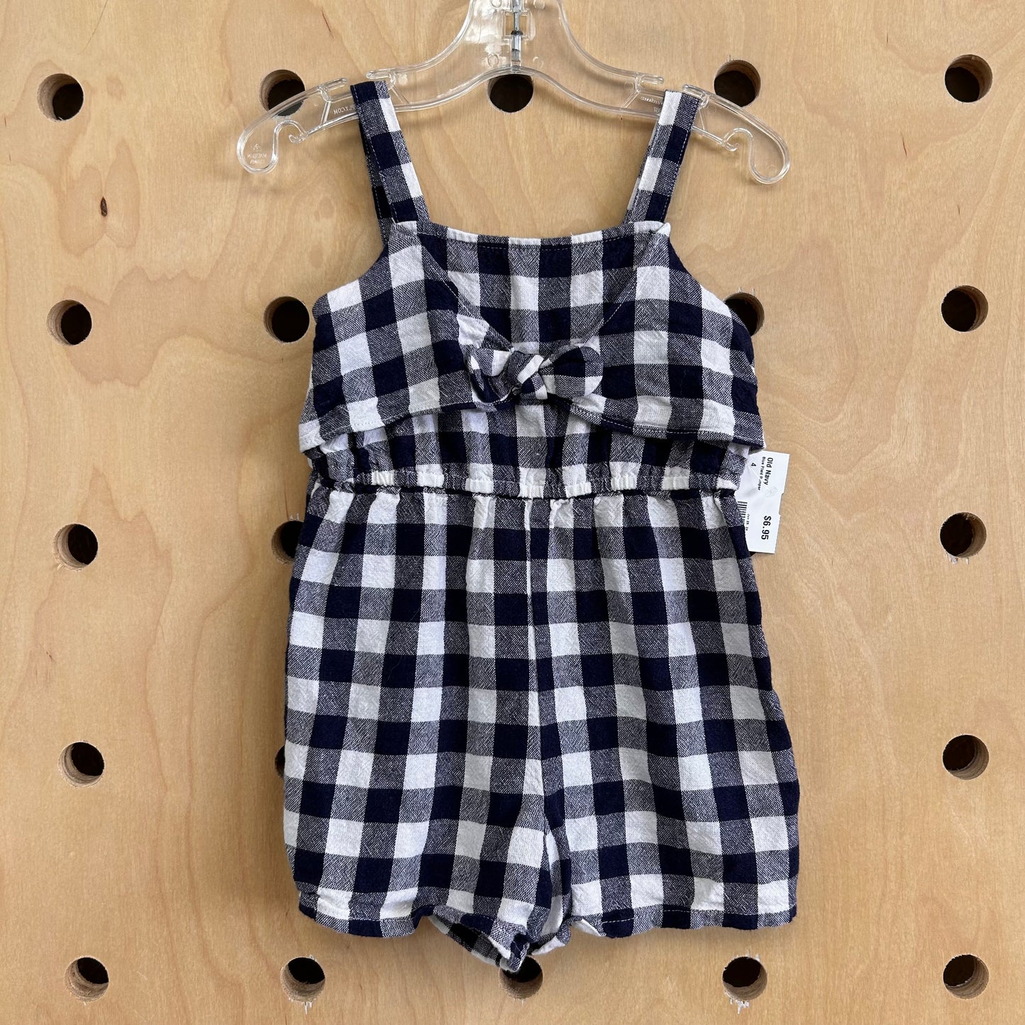 Blue Plaid Romper