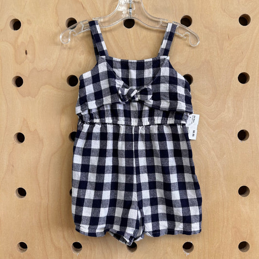 Blue Plaid Romper