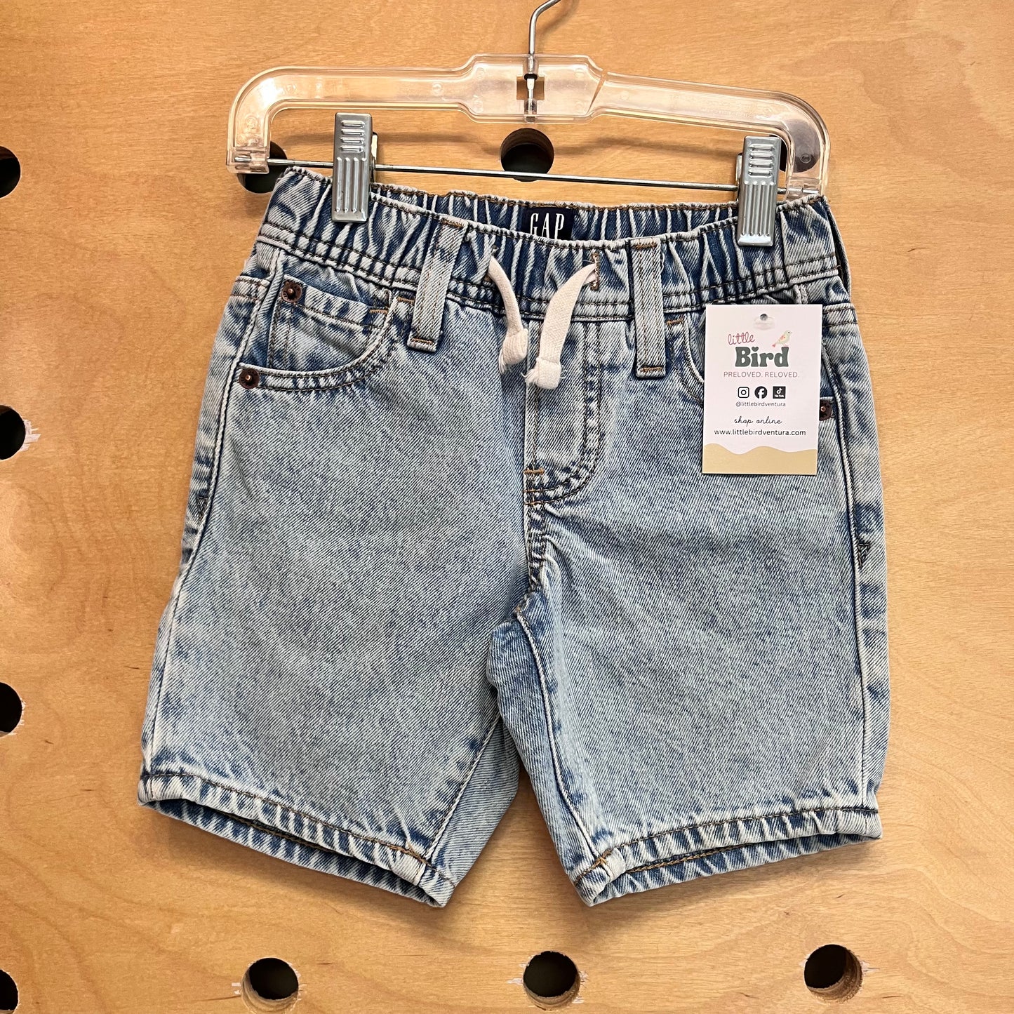 Pull On Drawstring Denim Shorts