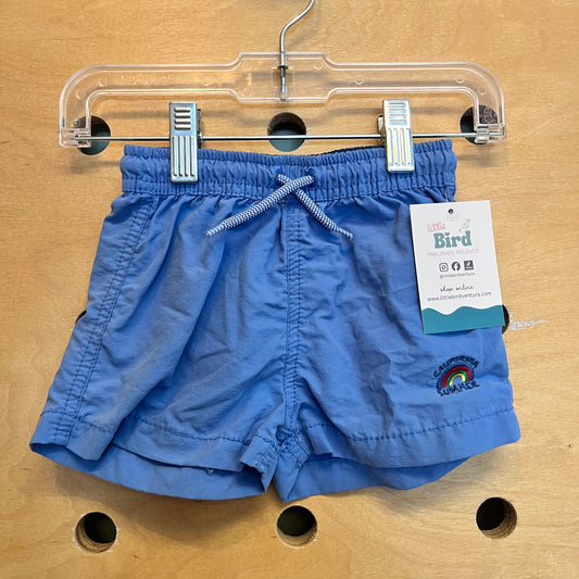 Blue California Summer Swim Trunks