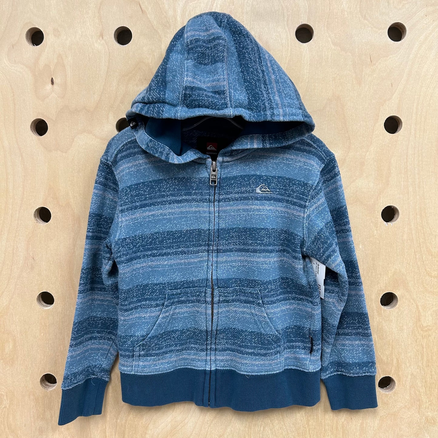 Blue Striped Zip Hoodie