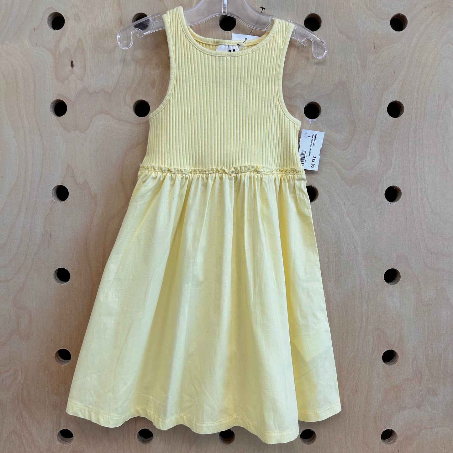 Yellow Ribbed Tank Dress NEW!
