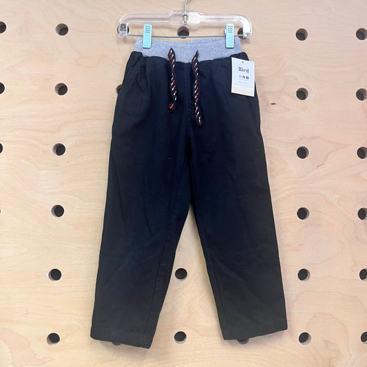 Black Soft Waist Drawstring Pants