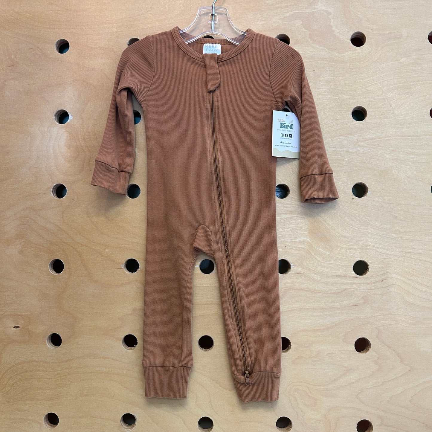 Brown Ribbed Zippy
