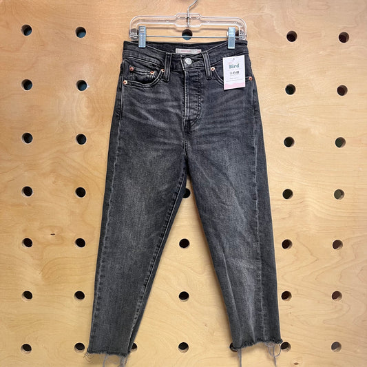 Button Fly Wedgie Skinny Denim