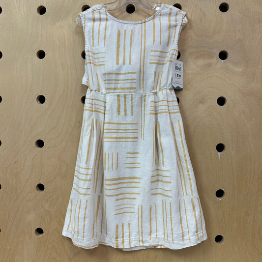 Cream Keyhold Tie Back Dress
