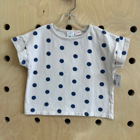 Blue Polka Dot Top