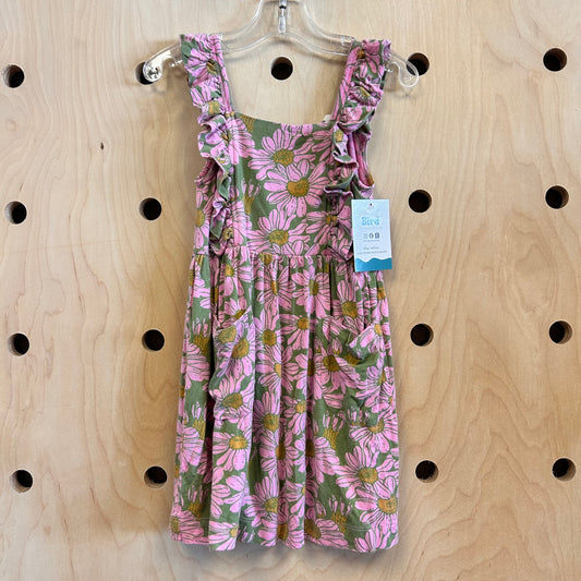 Pink/Green Bamboo Flower Dress