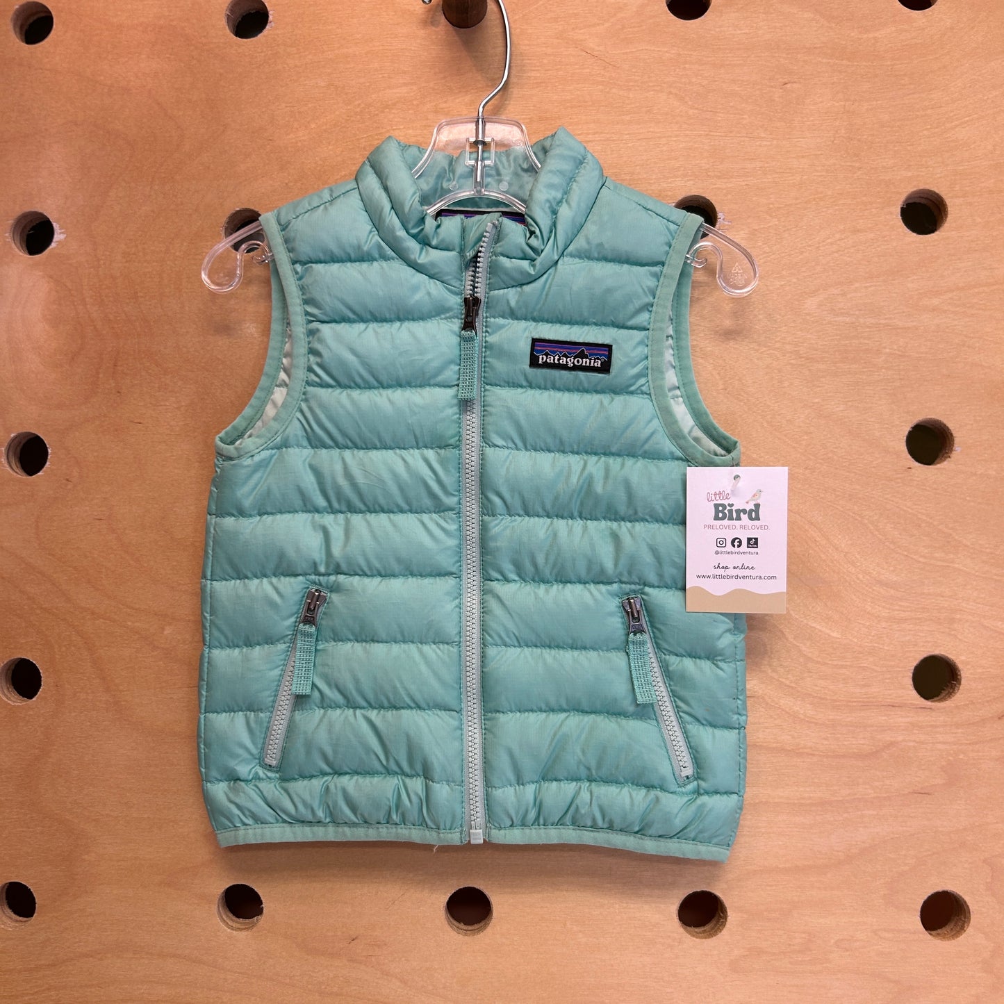 Baby Down Sweater Vest Aqua