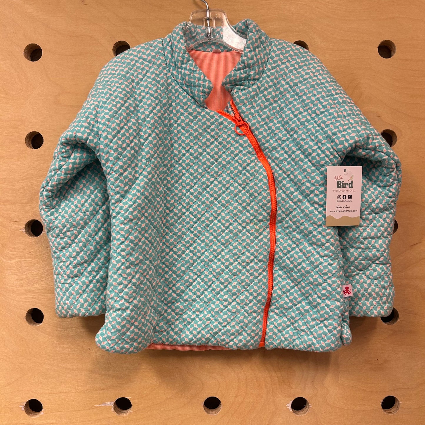Mint & Coral Printed Jacket