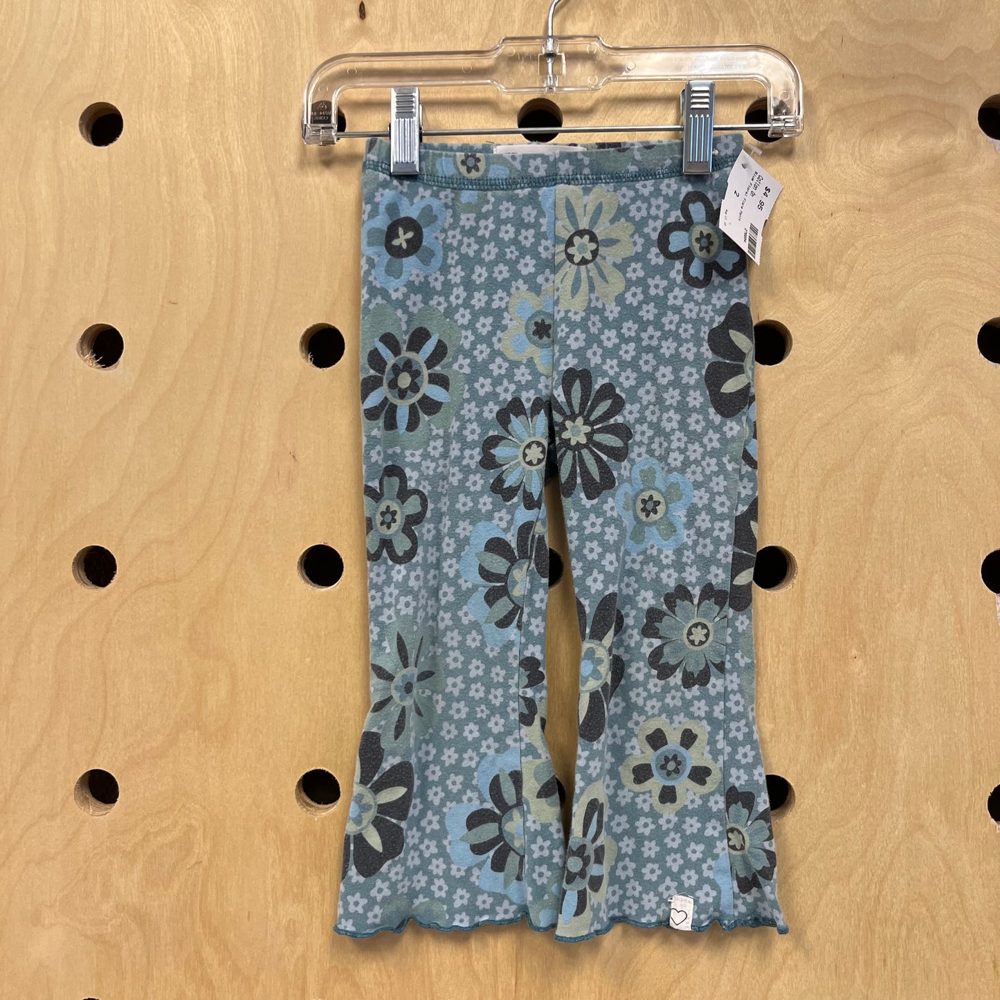 Blue Floral Flare Pants