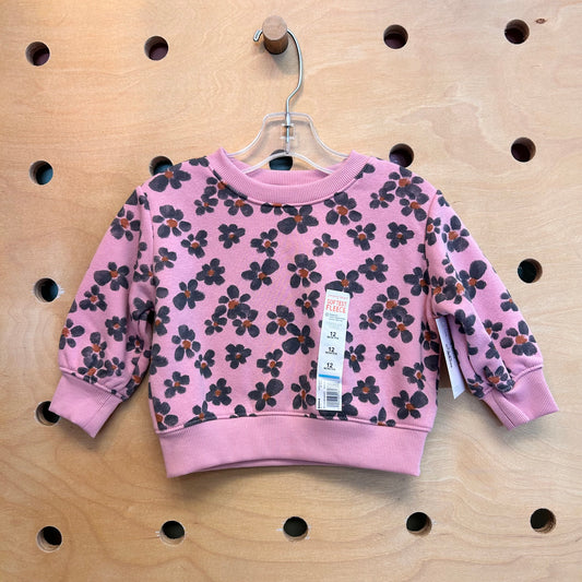 Pink/Grey Floral Pullover NEW!