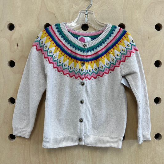 Cream Colorful Sweater