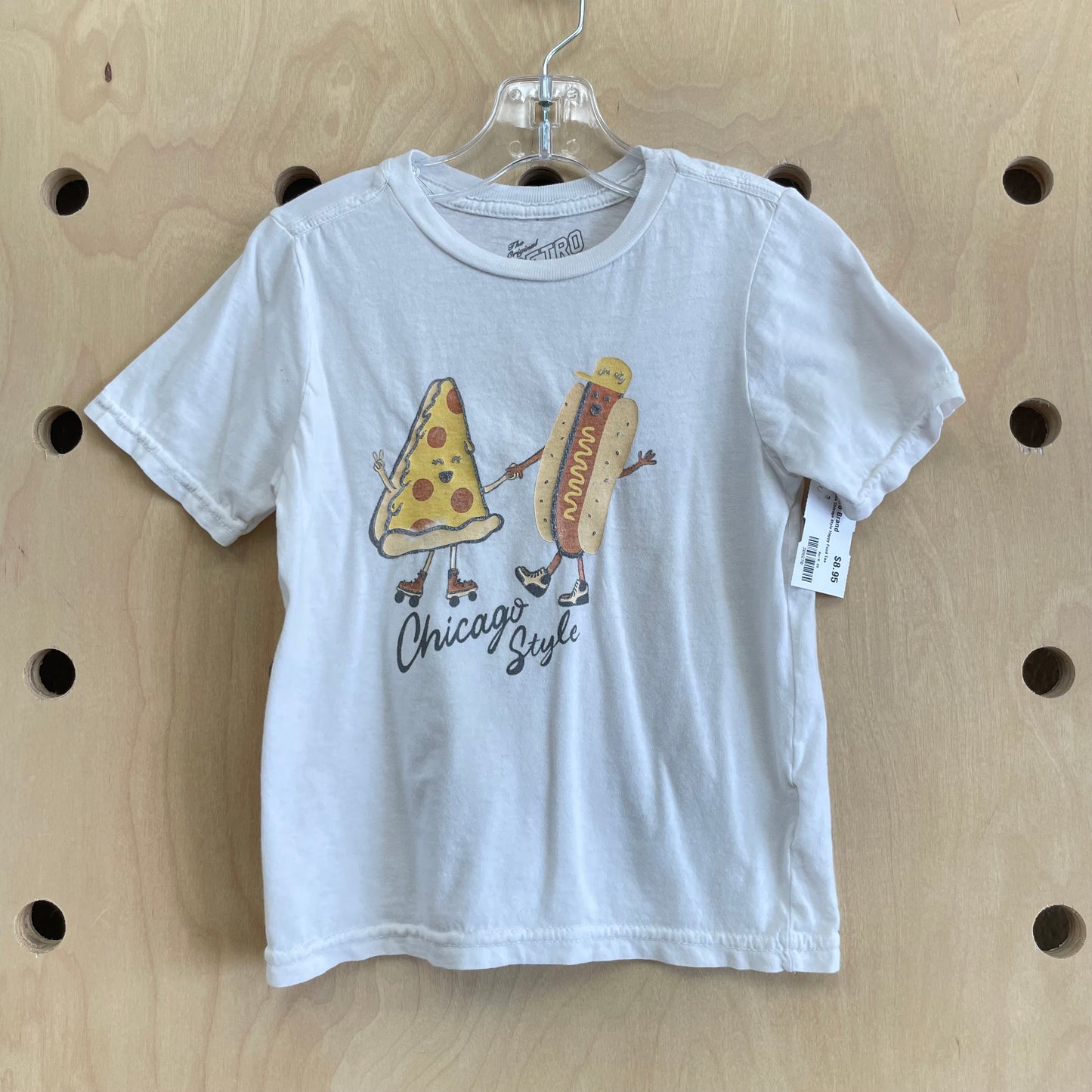 White Chicago Style Happy Food Tee
