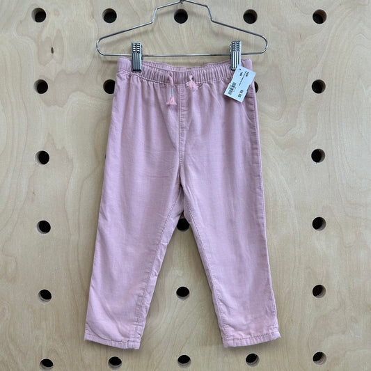Pink Cord Drawstring Pants