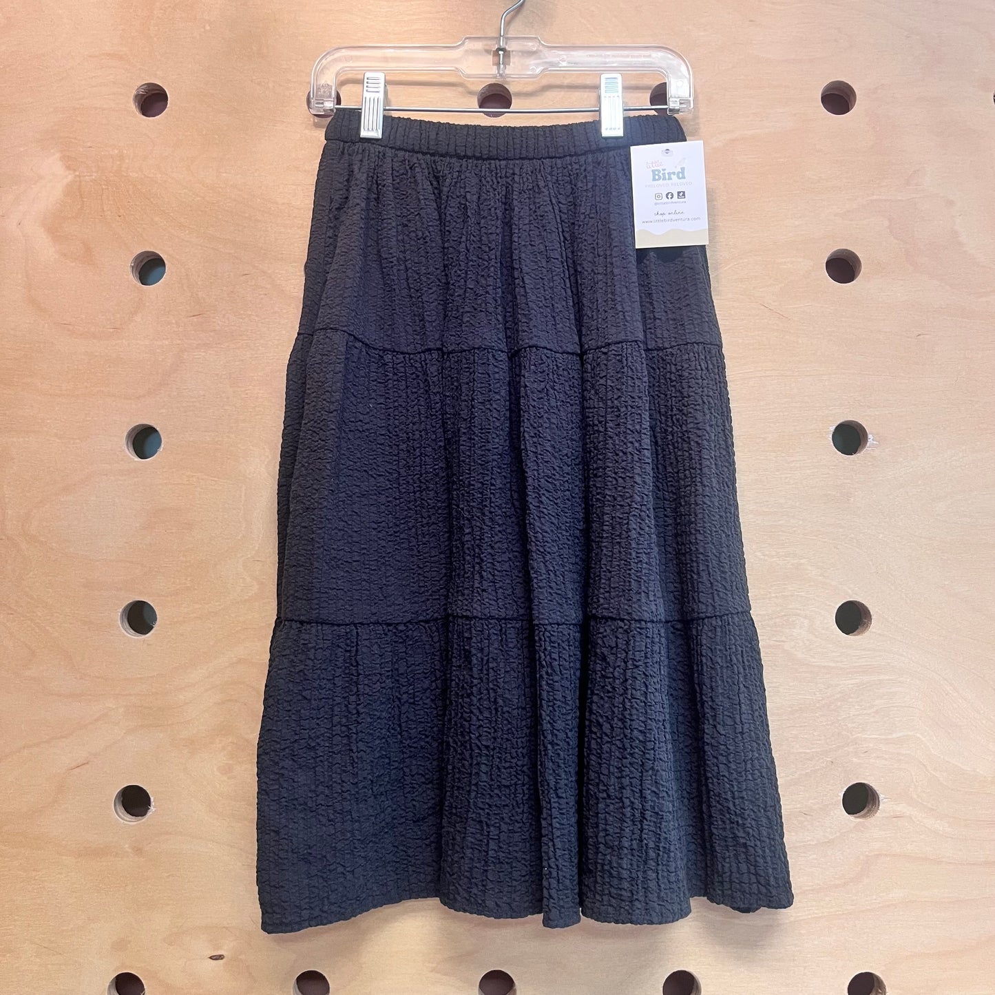 Black Gauze Long Skirt