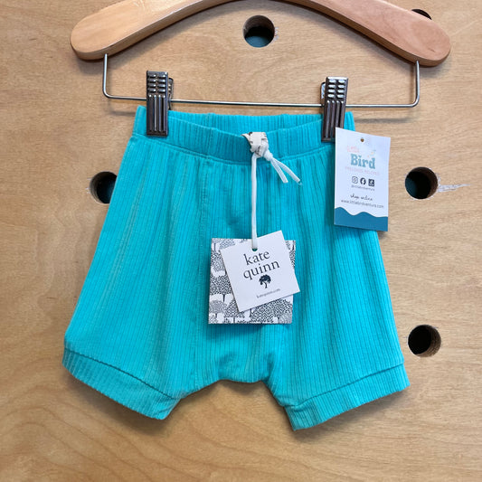 Aqua Ribbed Modal Shorties NEW!