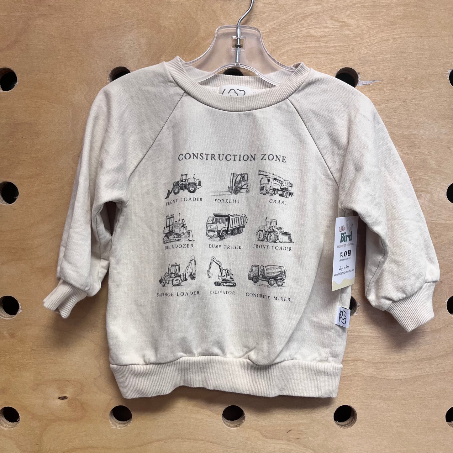 Cream Construction Zone Pullover