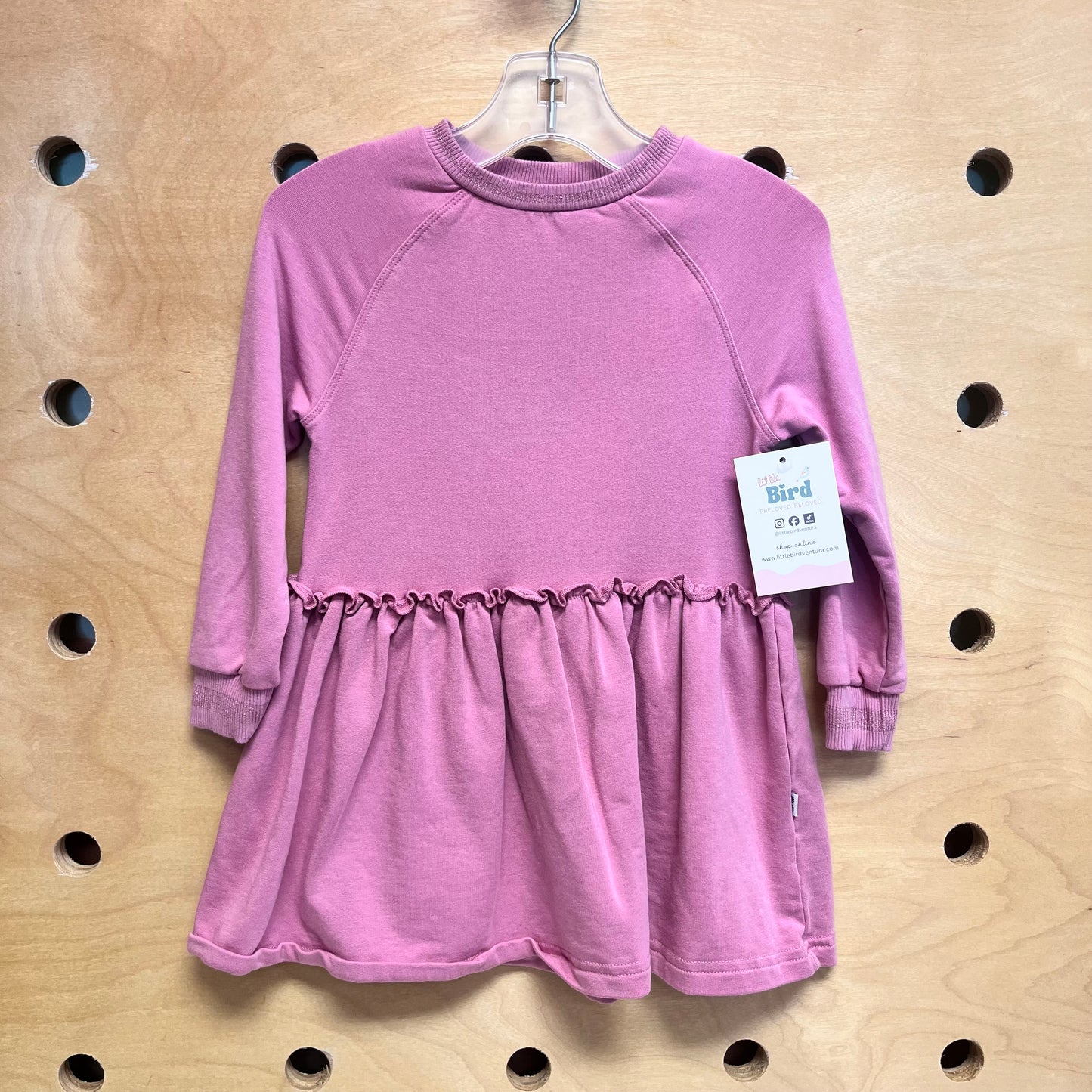 Pink Glitter Collar Bamboo Dress