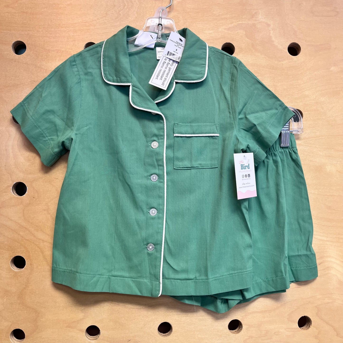 Green Button Up Pajamas NEW!!