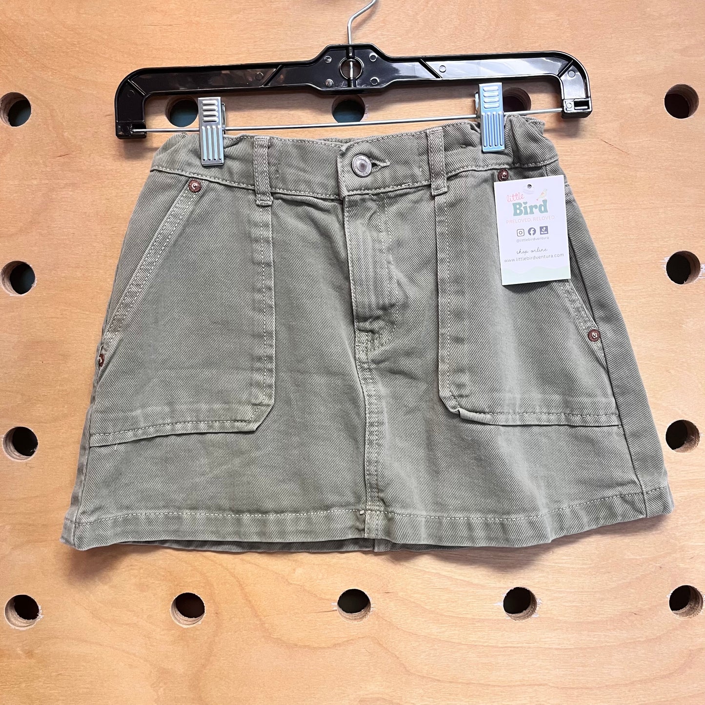Green Denim Skirt