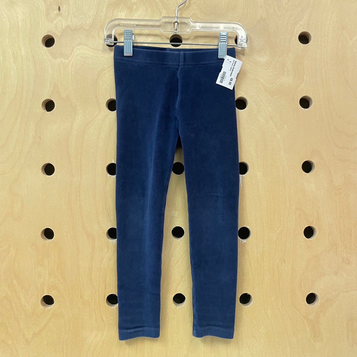Blue Velour Leggings