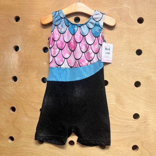 Pink/Blue Fishscales Shimmer Leotard