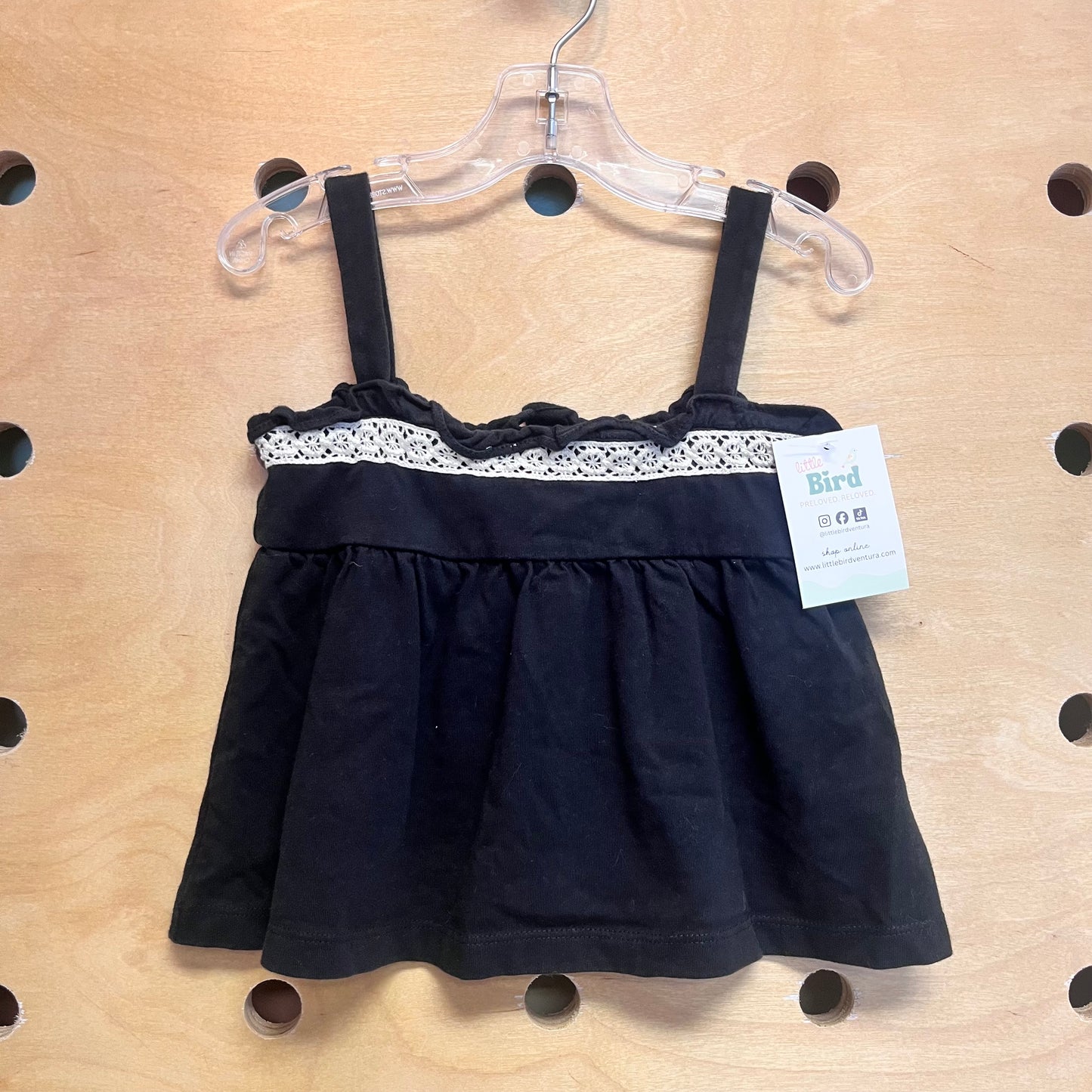 Black/White Lace Tank