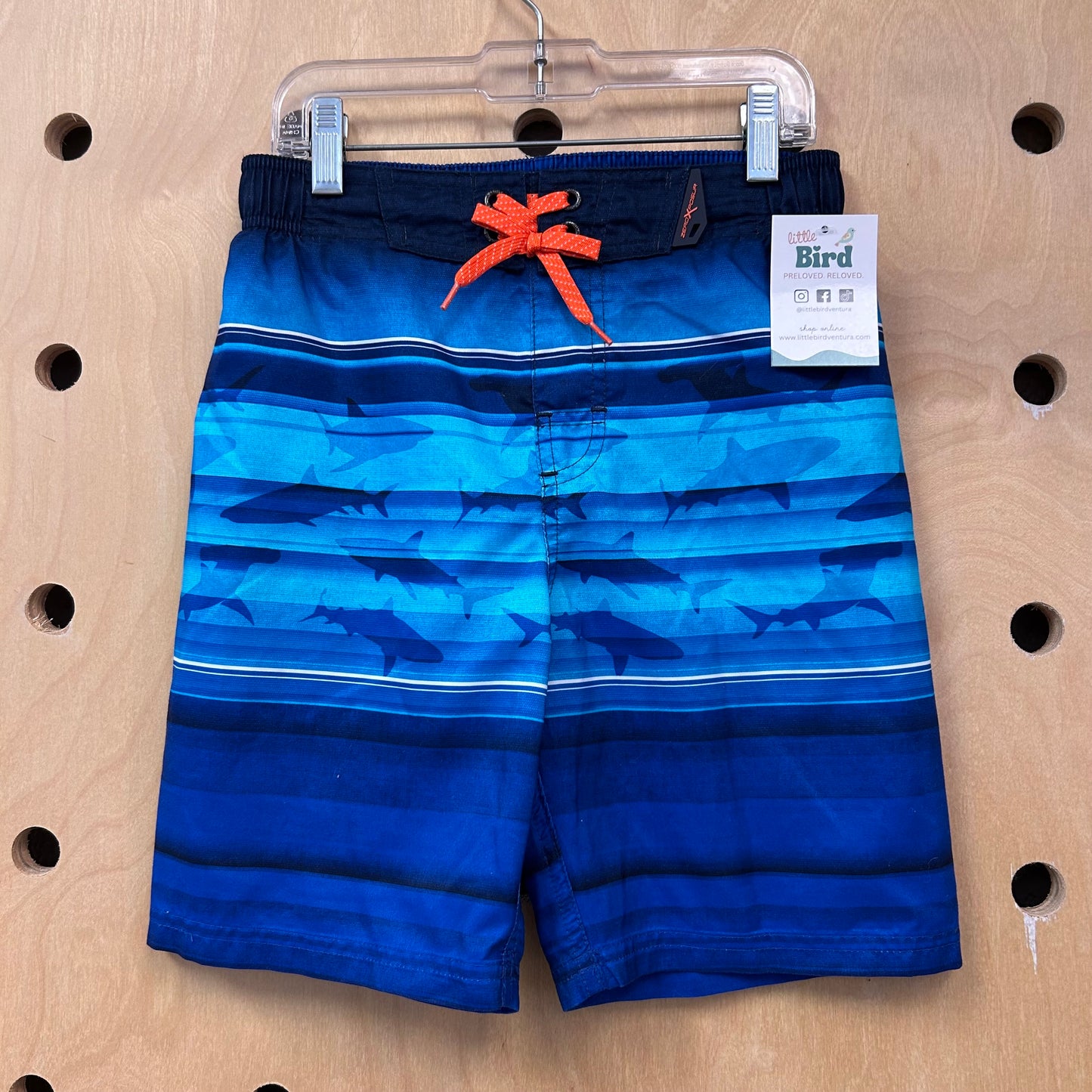 Blue Striped Sharks Swim Shorts