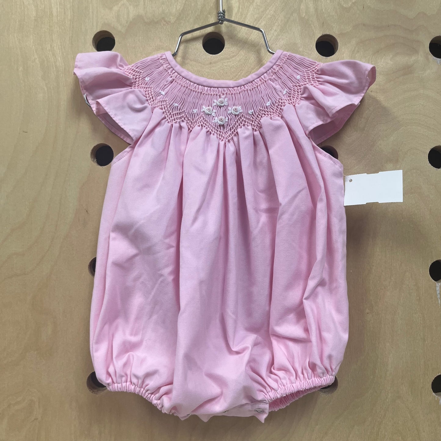 Pink Smocked Bubble Romper