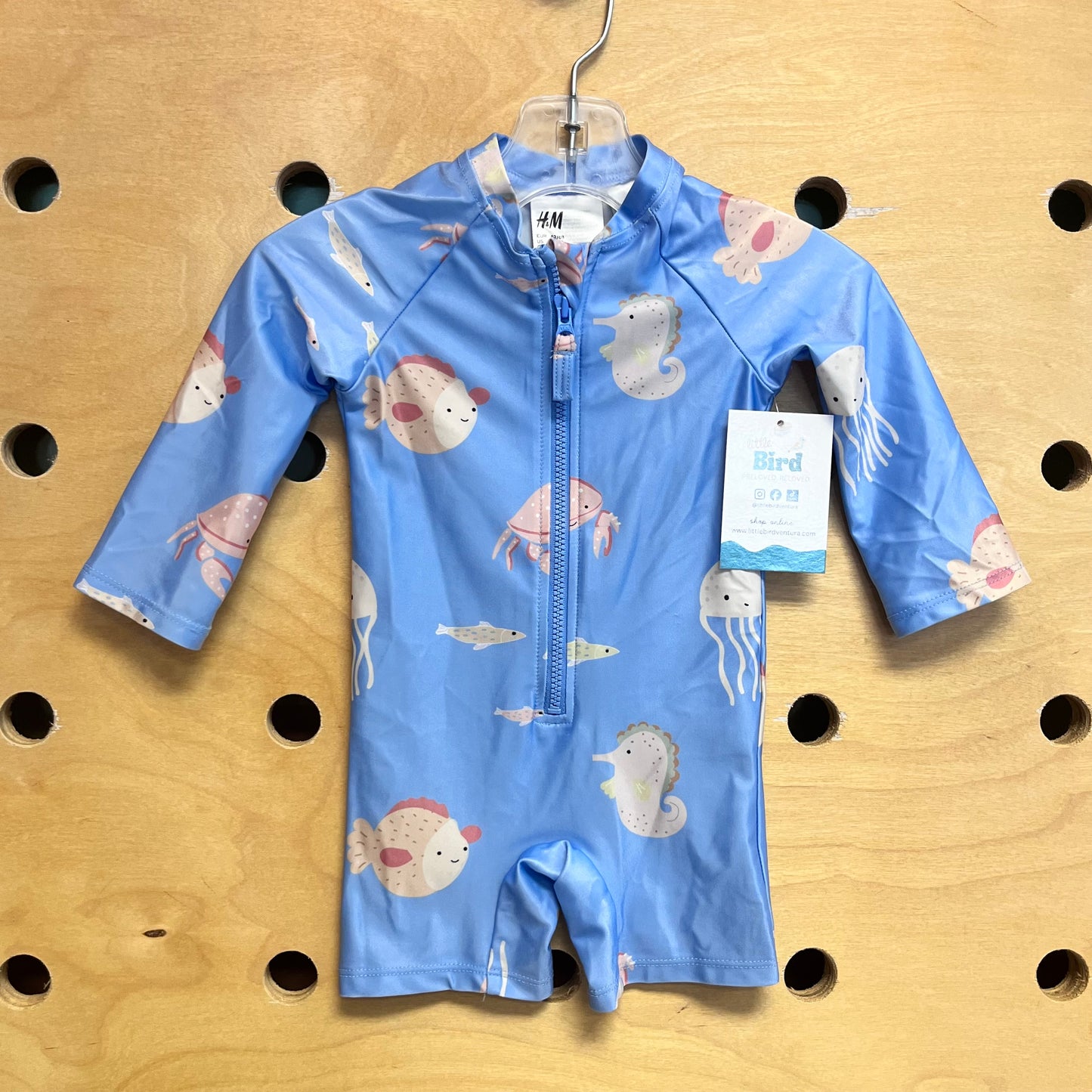 Blue Sea Life Zip Swimsuit