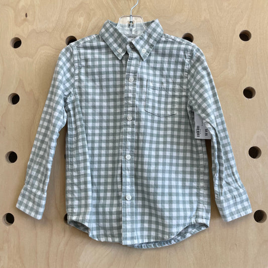 Green Gingham Button Up