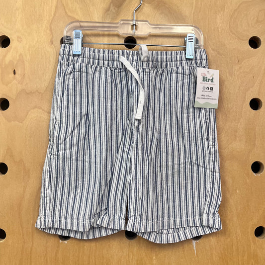 Blue/White Striped Drawstring Shorts