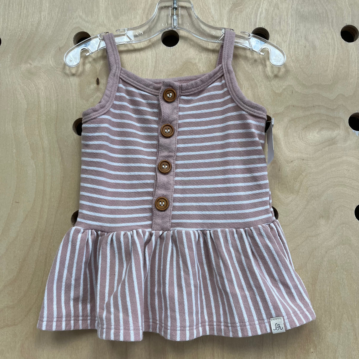 Pink Button Peplum Tank