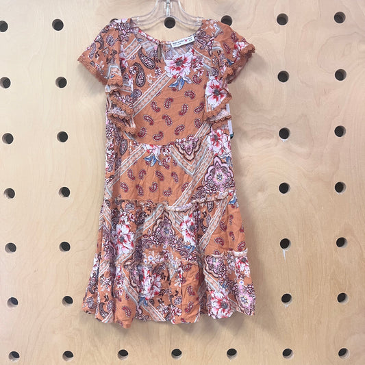 Orange Paisley Dress