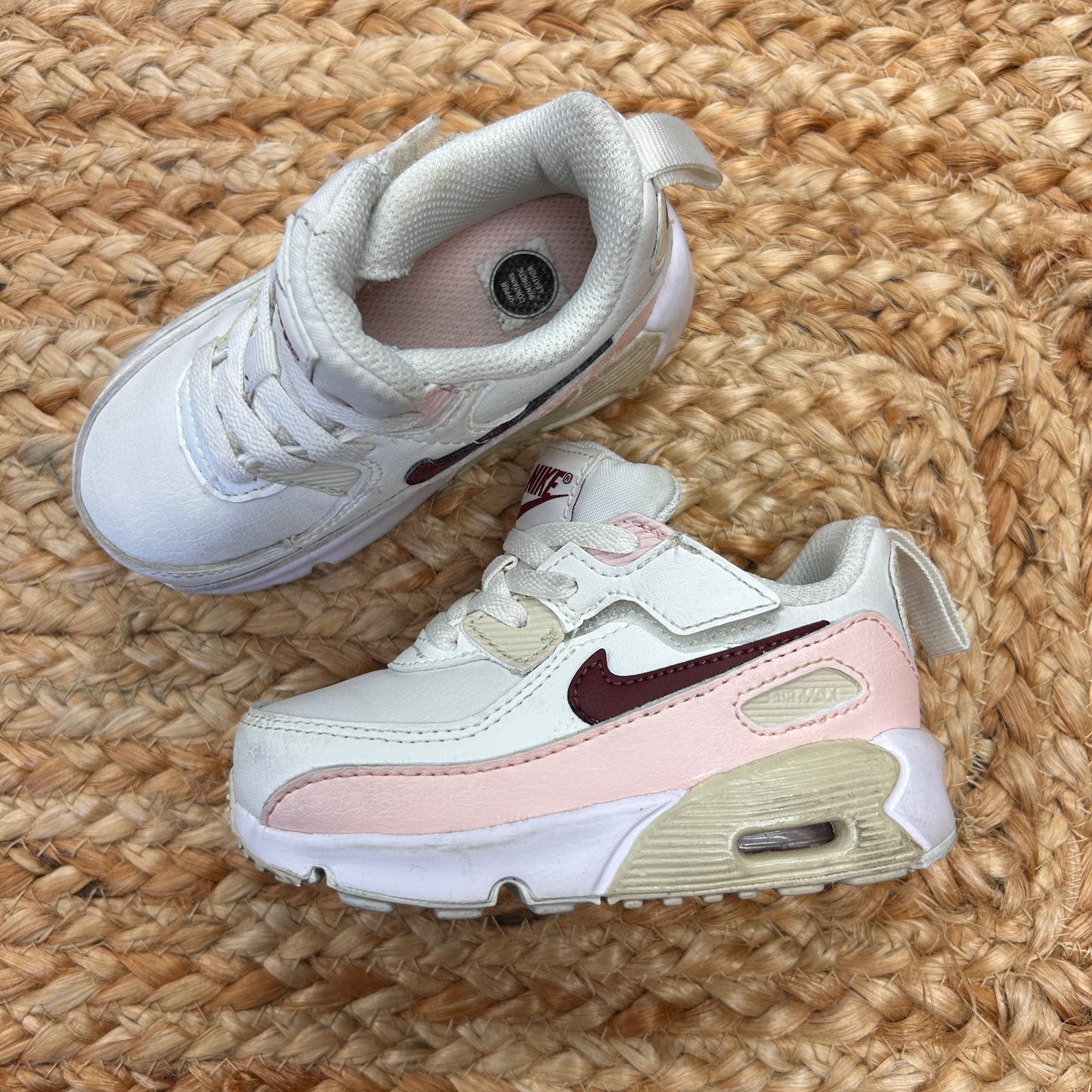 Pink White & Beige Air Max Sneakers