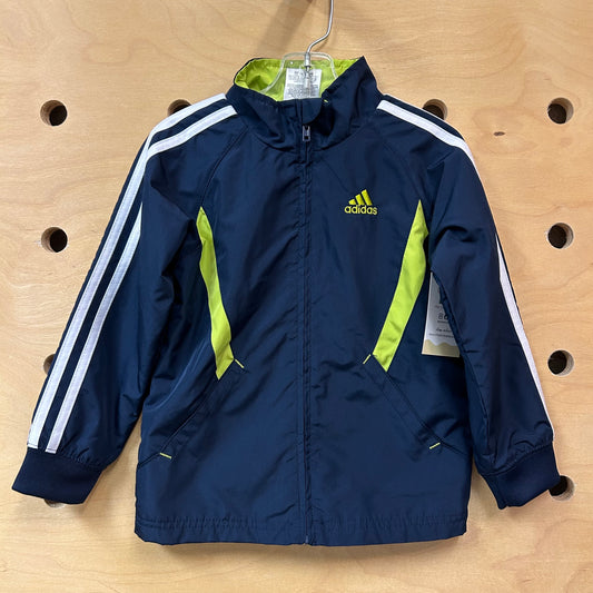 Navy/Neon Green Athletic Zip Jacket