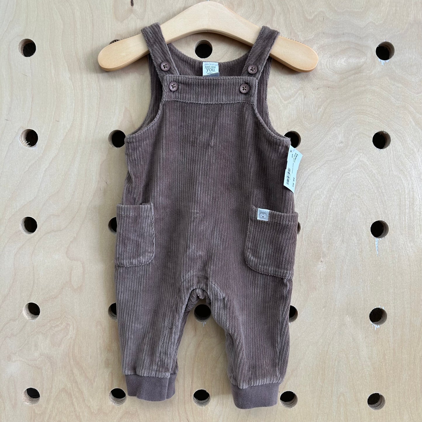 Brown Velour Ribbed Romper