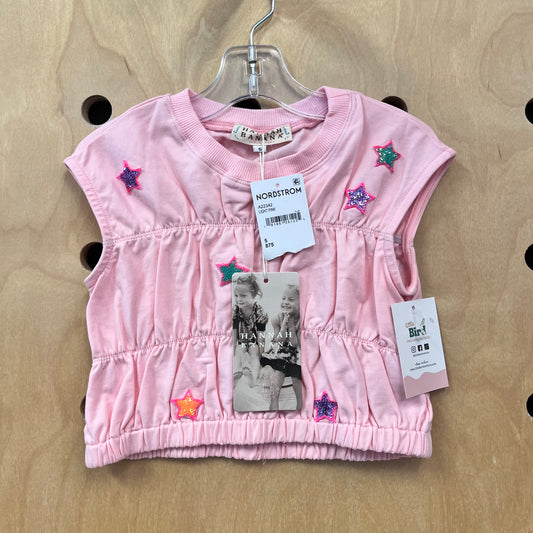 Pink Star Patches Top NEW!